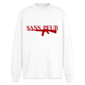 Oversized Long Sleeve Red - white