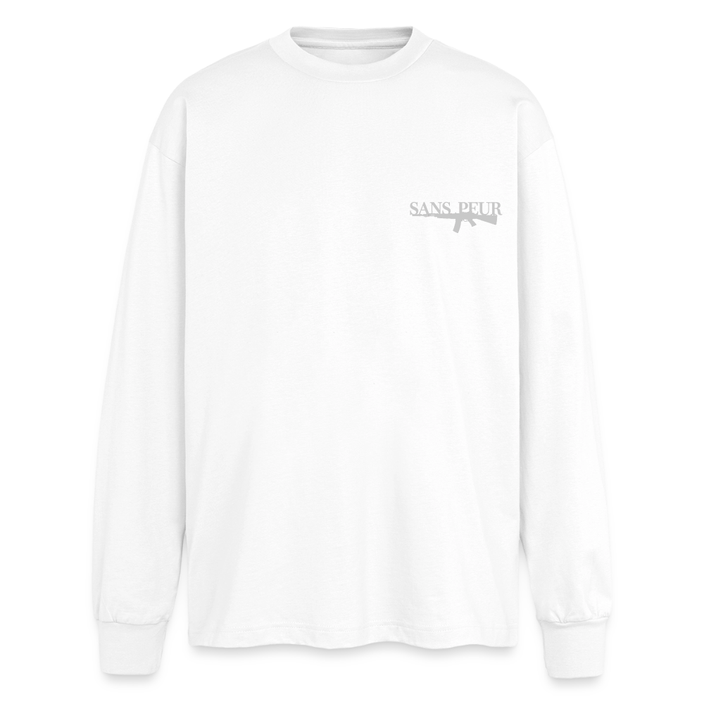 Oversized Long Sleeve FATLOGO - white