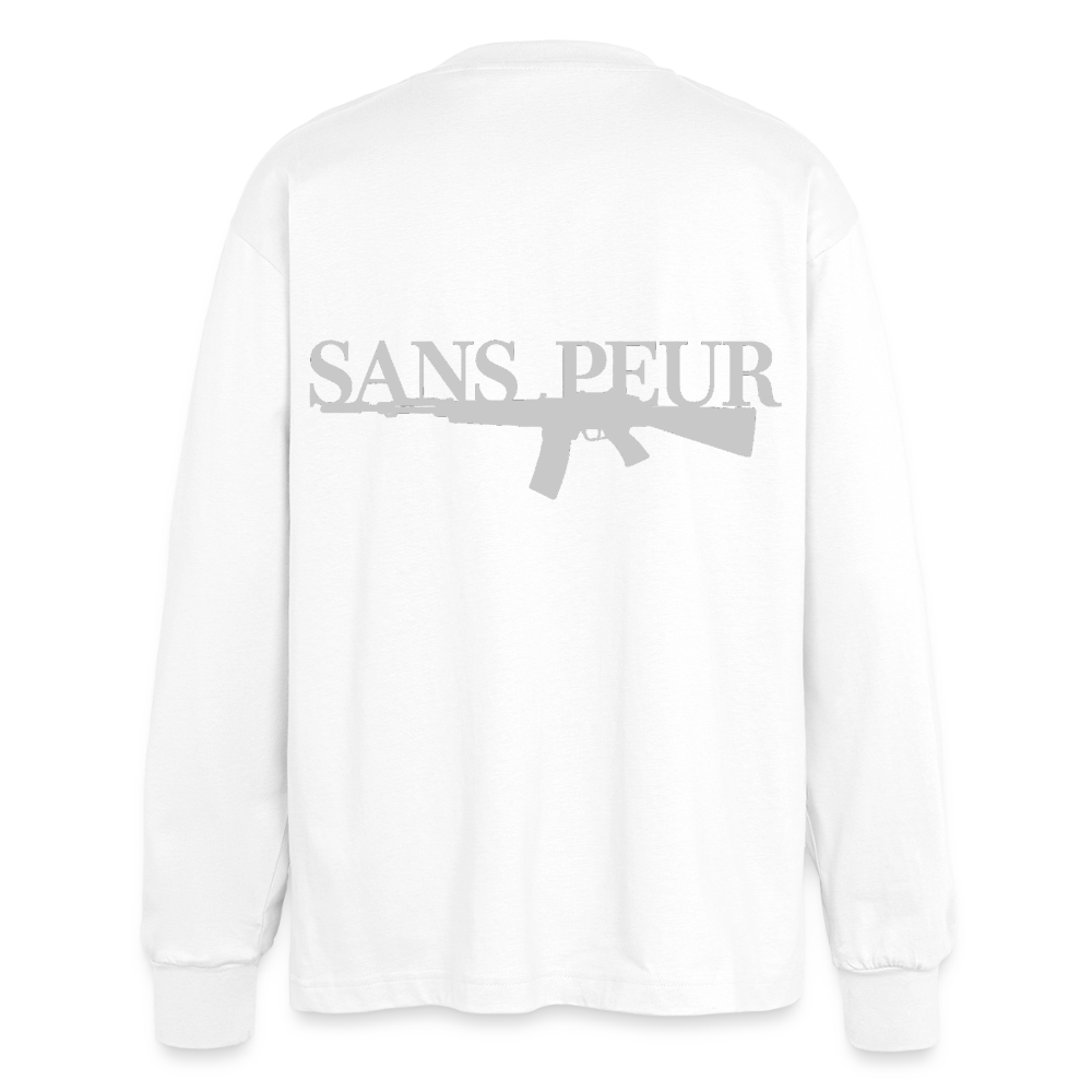 Oversized Long Sleeve FATLOGO - white